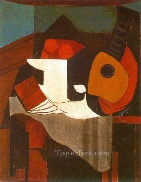 Compotier y mandolina libro 1924 cubismo Pablo Picasso Pinturas al óleo
